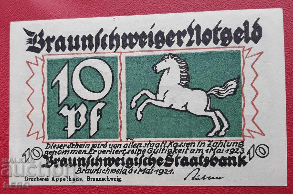 Banknote-Germany-Saxony-Blankenburg-10 Pfennig 1921