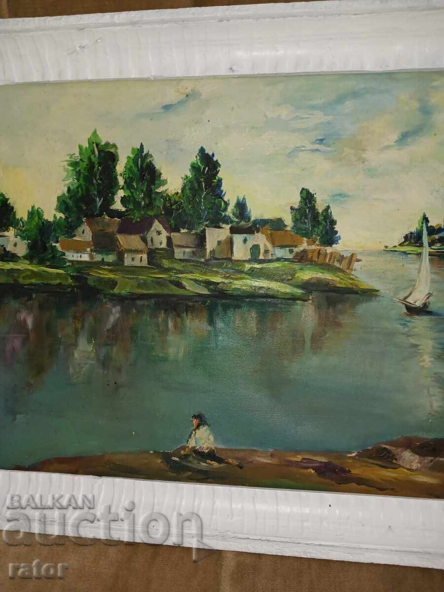 Δημοπρασία Παλιά εικόνα, τοπίο - λάδι, καμβάς Δημοπρασία Παλιά εικόνα, τοπίο - λάδι, καμβάς