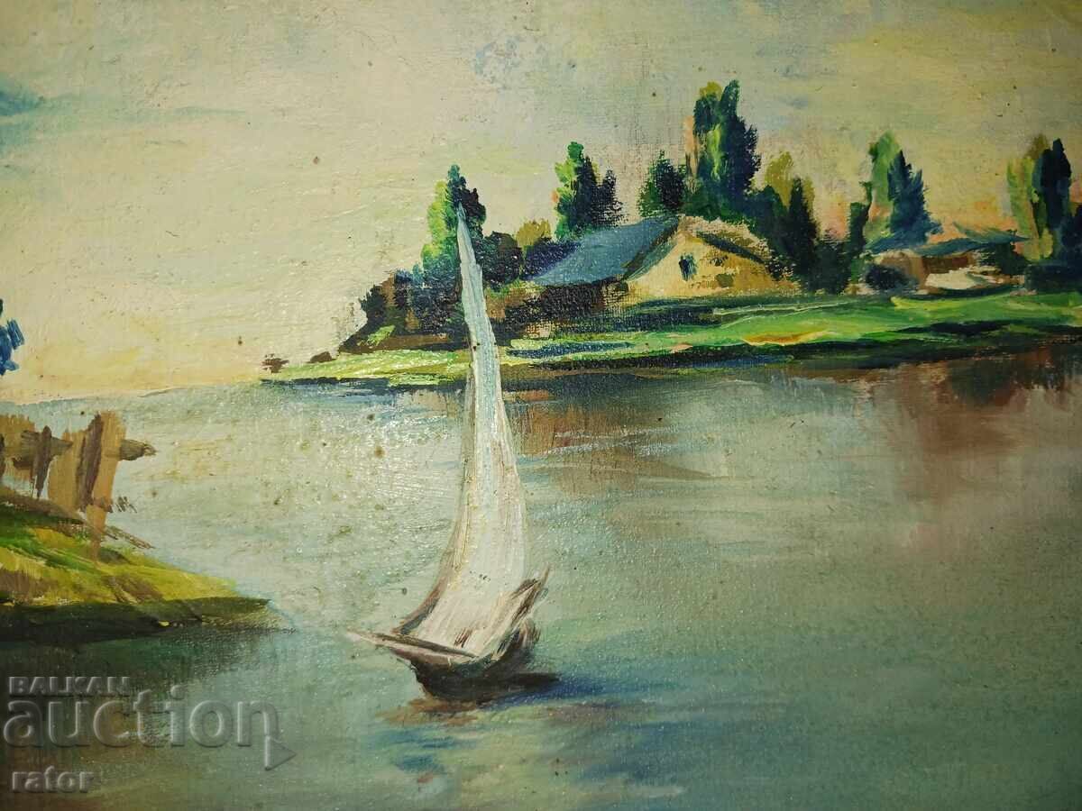 Παλιά εικόνα, τοπίο - λάδι, καμβάς - 6 Παλιά εικόνα, τοπίο - λάδι, καμβάς - 6