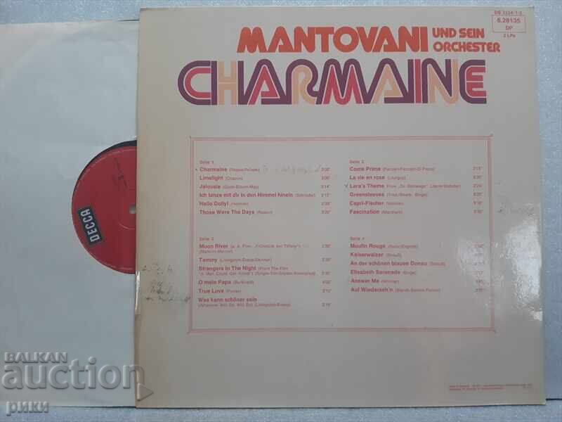 Mantovani Und Sein Orchester – Charmaine cu preț 15.00 BGN | € 7.67 Mantovani Und Sein Orchester – Charmaine cu preț 15.00 BGN | € 7.67