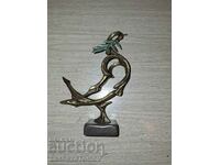 Statuette Dove of Peace bronze Borislav Bonev Bulgaria perf.