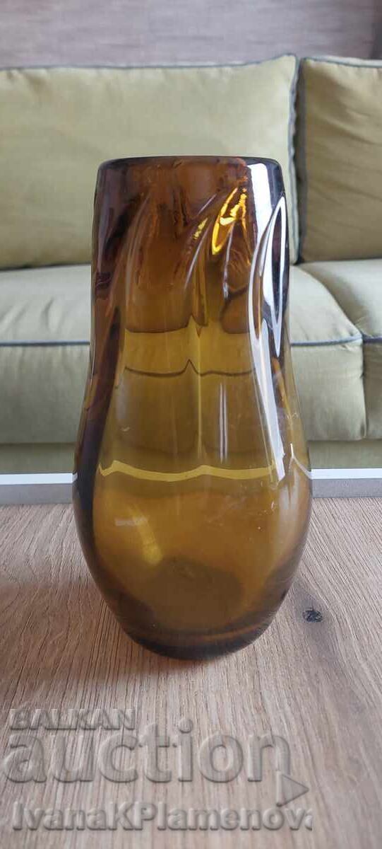 Vaza din sticla vintage pentru colectionari 22cm