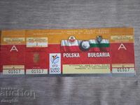 Football ticket - Poland - Bulgaria 1999