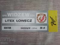 Football ticket - Widzew Poland - Litex Lovech