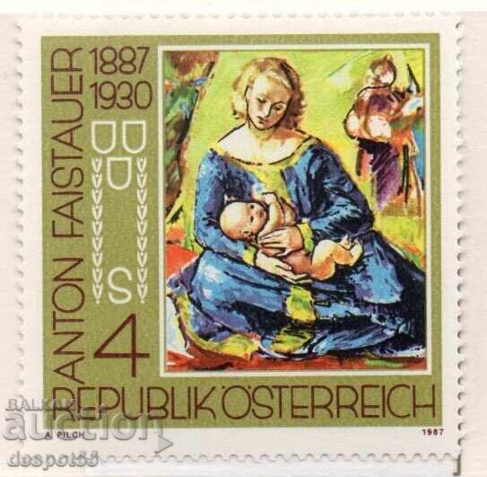 1987 Austria. 100 years from birth of Anton Feistauer - artist.