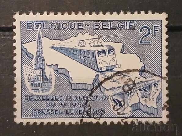 Belgium 1956 Locomotives/Buildings Stamp