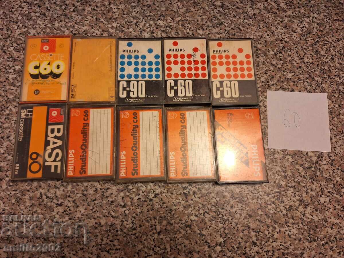 Audio cassettes 10pcs 60 with price 9.00 BGN | € 4.60