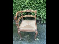 Antique oak corner chair