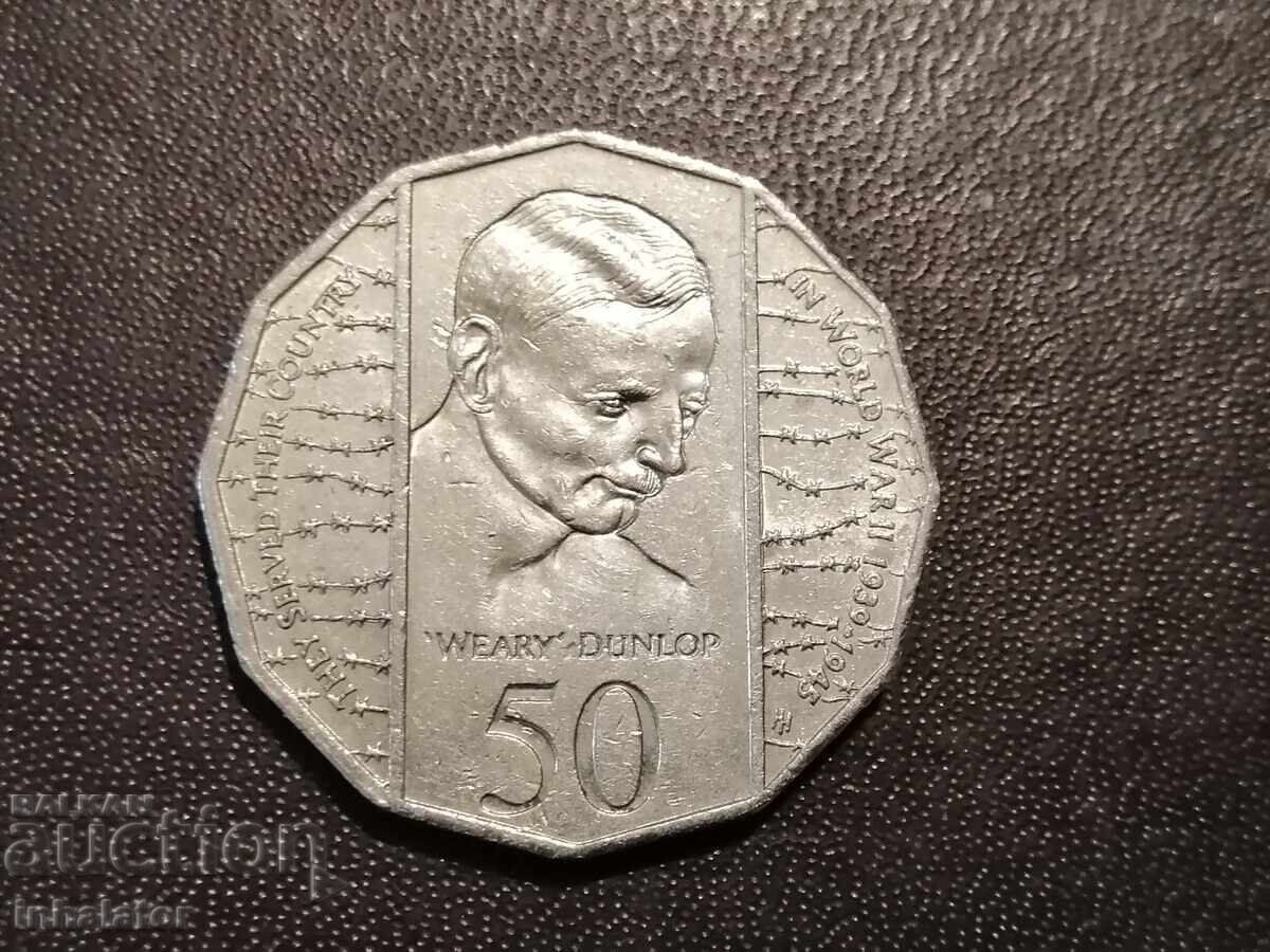 50 cents 1995 WWII Jubilee Australia