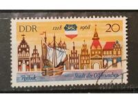 GDR 1968 Ships/Buildings Stamp