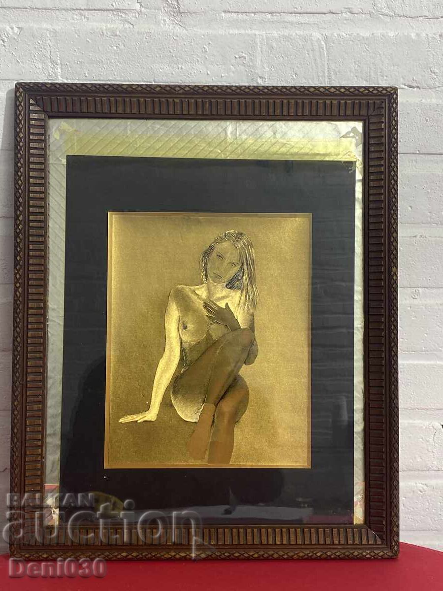 Framed heliogravure “Naked Woman”