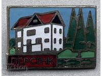 39507 Bulgaria tourist sign Persenk hut Rhodope enamel