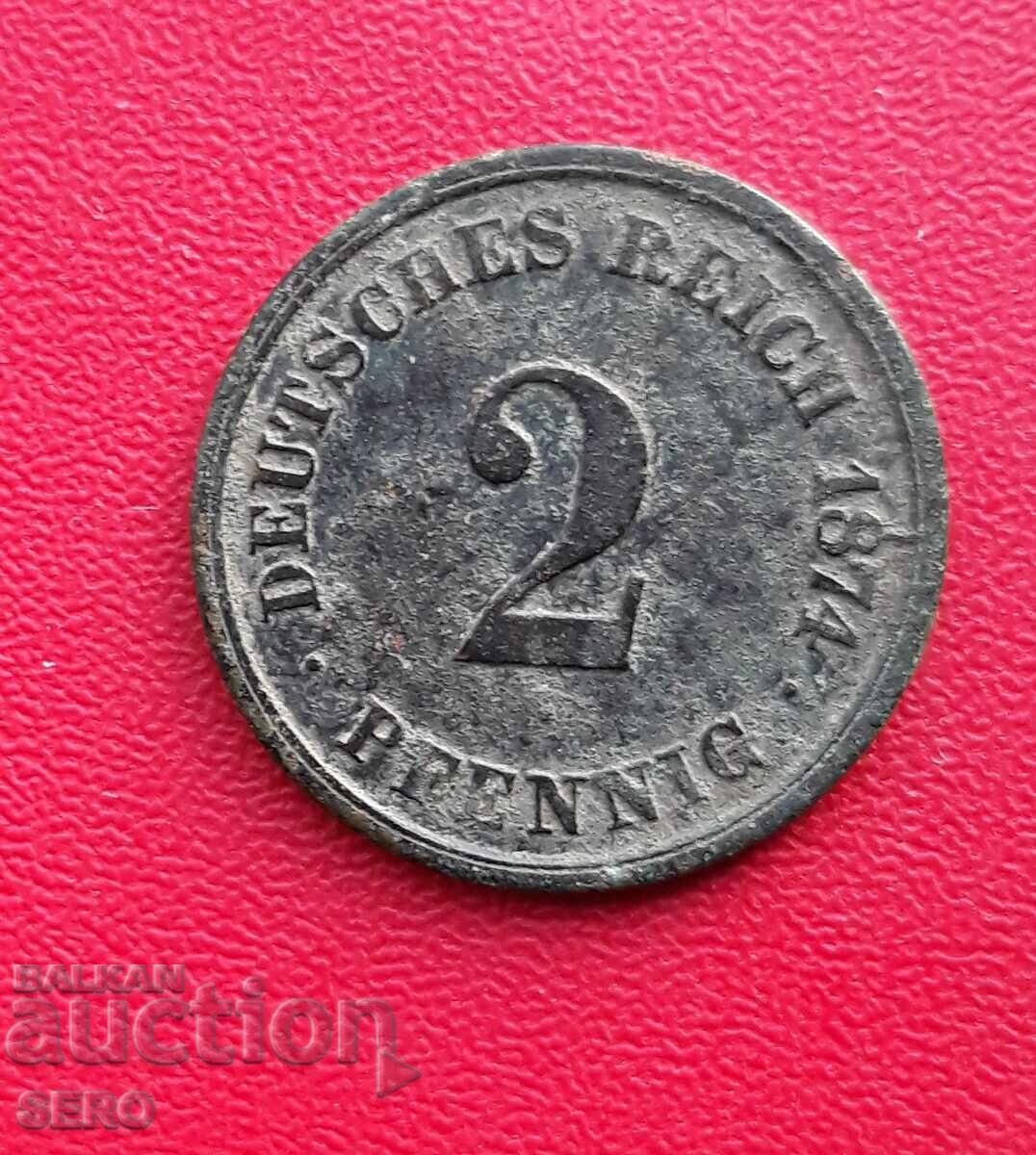 Germany-2 pfennig 1874 A-Berlin