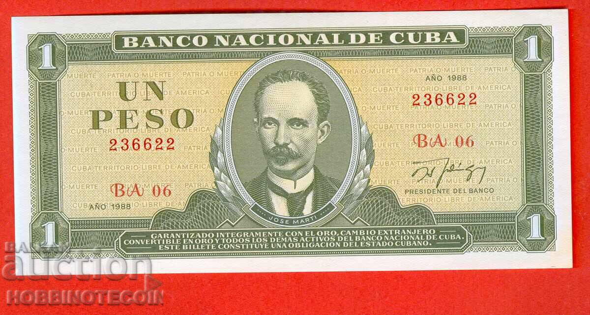 CUBA CUBA 1 Peso issue 1988 NEW UNC