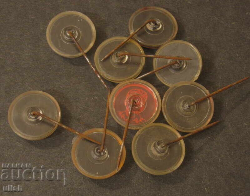 9 pcs. badge badge Stalin Hr. Botev G. Dimitrov Raina Princess with price 10.00 BGN | € 5.11