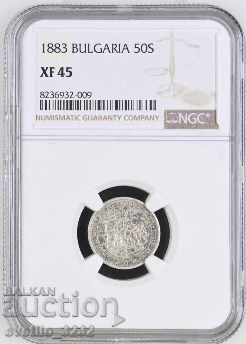 50 stotinki 1883 XF 45 NGC