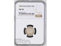 50 Cents 1883 AU 50 NGC