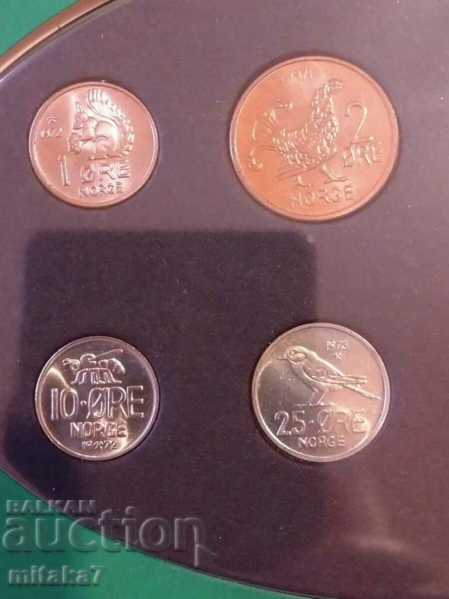 Сет монети, Норвегия, 1972-1973г. с цена € 9.00 | 17.60 лв.