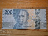 2000 rupie 2016 - Indonezia (VF)