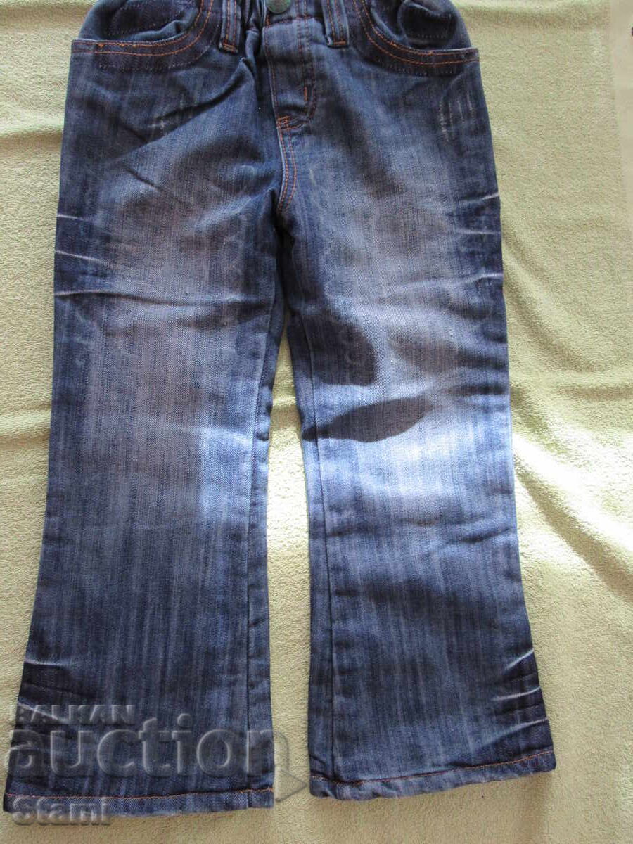 Auction Denim pants with lining for girl, new, size 7-8/year/ Auction Denim pants with lining for girl, new, size 7-8/year/