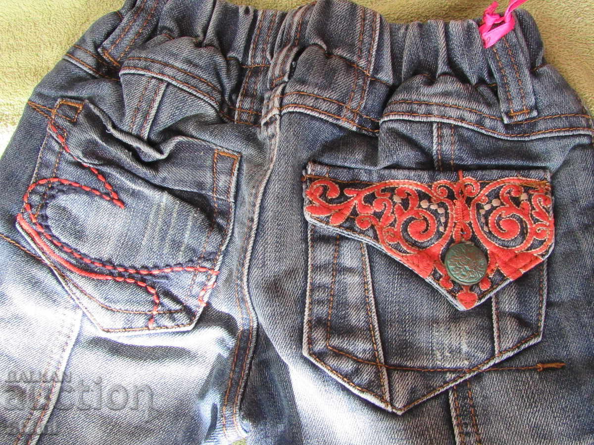 Denim pants with lining for girl, new, size 7-8/year/ - 6 Denim pants with lining for girl, new, size 7-8/year/ - 6