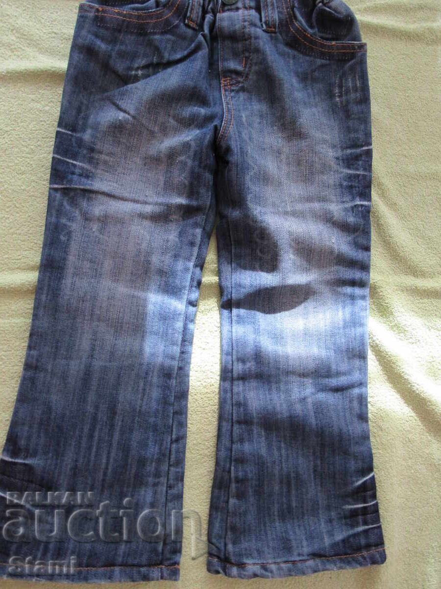 Denim pants with lining for girl, new, size 7-8/year/