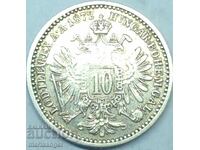 Austria 10 Kreuzer 1872 imp. Franz Joseph silver