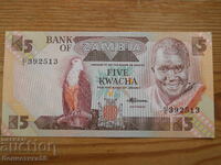 5 Kwacha 1980 / 1988 - Zambia ( UNC )