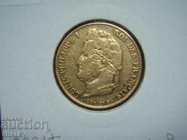 20 Francs 1842 А France (20 франка Франция) - XF/AU (злато) - 7