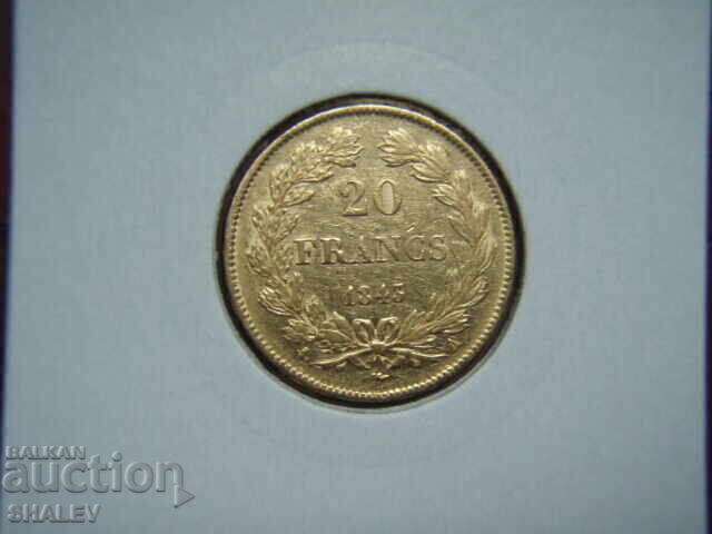 Delivery of 20 Francs 1843 A France (20 Francs France) - XF/AU (gold) Delivery of 20 Francs 1843 A France (20 Francs France) - XF/AU (gold)