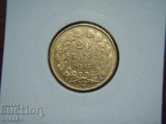 20 Francs 1843 A France (20 Francs France) - XF/AU (gold) 20 Francs 1843 A France (20 Francs France) - XF/AU (gold)
