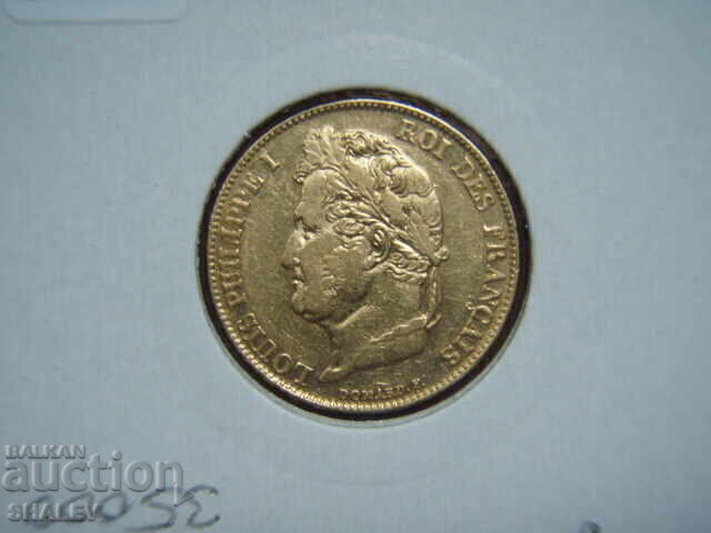 20 Francs 1843 W France (20 Francs France) - XF/AU (gold) - 5 20 Francs 1843 W France (20 Francs France) - XF/AU (gold) - 5