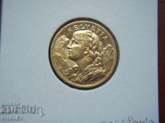 20 Francs 1905 Switzerland (20 франка Швейцария)- AU (злато) - 7