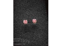 Earrings with Rose Quartz 3mm