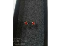 Earrings with Garnet 3mm