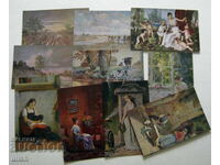 Lot of 10 old postcards, unused art, No. 2