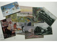 Lot of 10 old postcards, unused art, No. 5