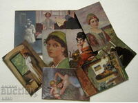 Lot of 10 old postcards, unused art, No. 9