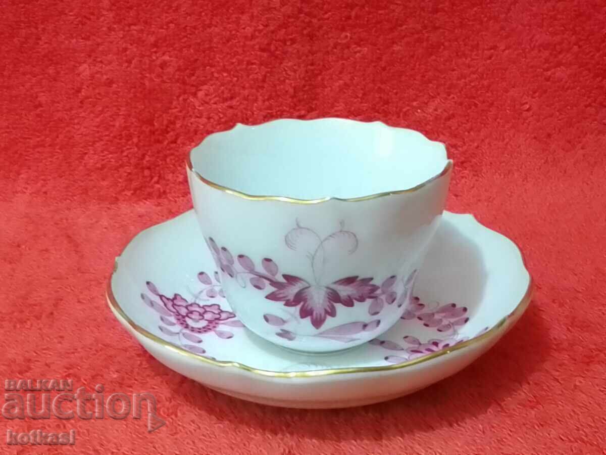 Livrarea Set dublu porțelan vechi farfurie de pahare aurite Meissen Meissen Livrarea Set dublu porțelan vechi farfurie de pahare aurite Meissen Meissen