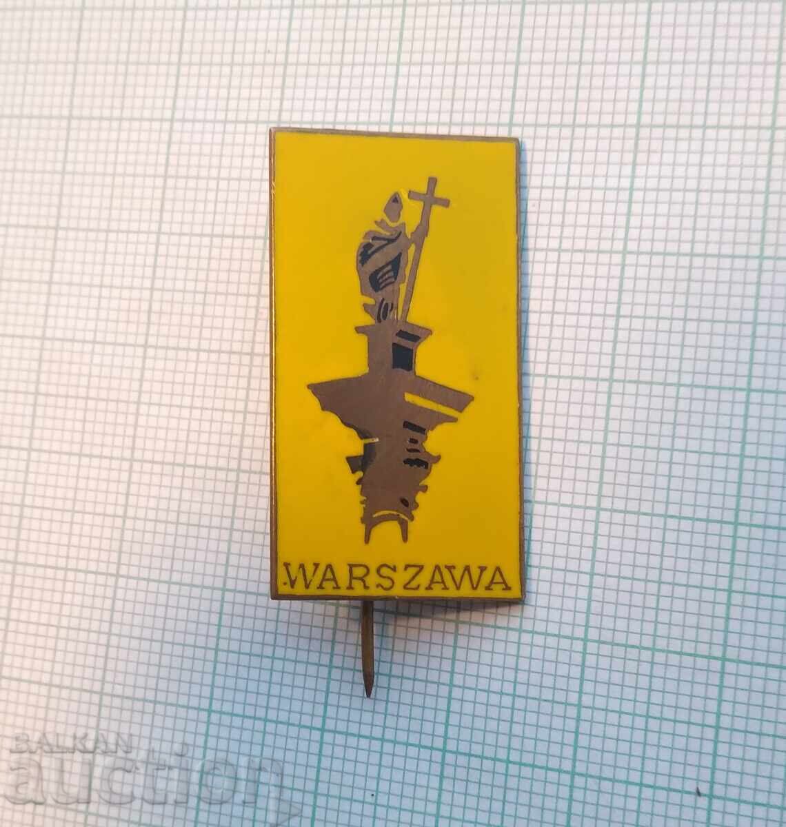 17249 Badge - Warsaw - bronze enamel with price 2.00 BGN | € 1.02