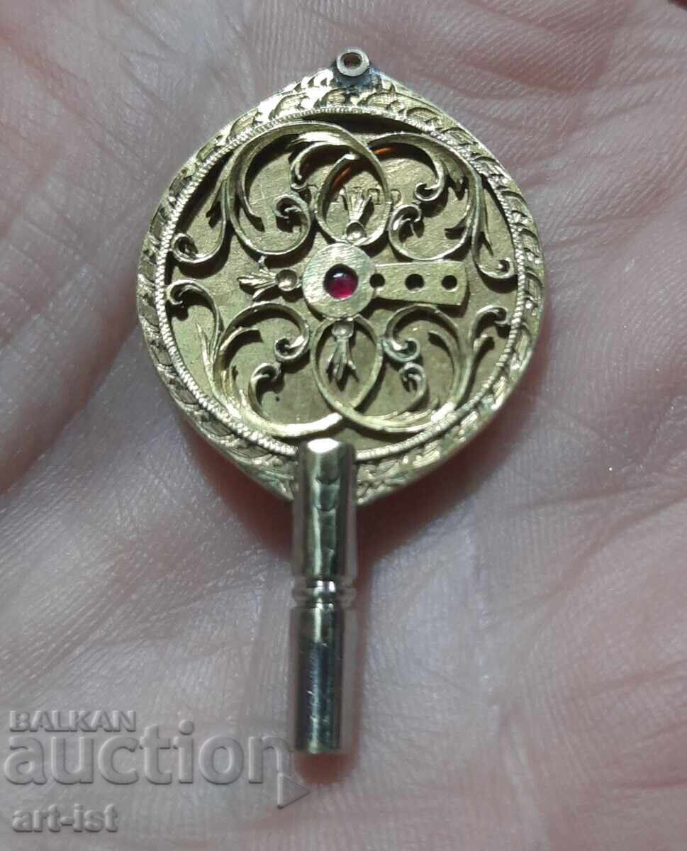Handmade key for a pocket watch from a Basque Priory