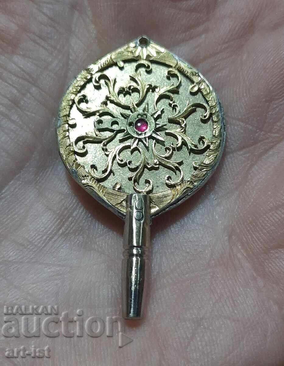 Licitație Cheie pentru ceas de buzunar pentru Priory Basc realizată manual Licitație Cheie pentru ceas de buzunar pentru Priory Basc realizată manual