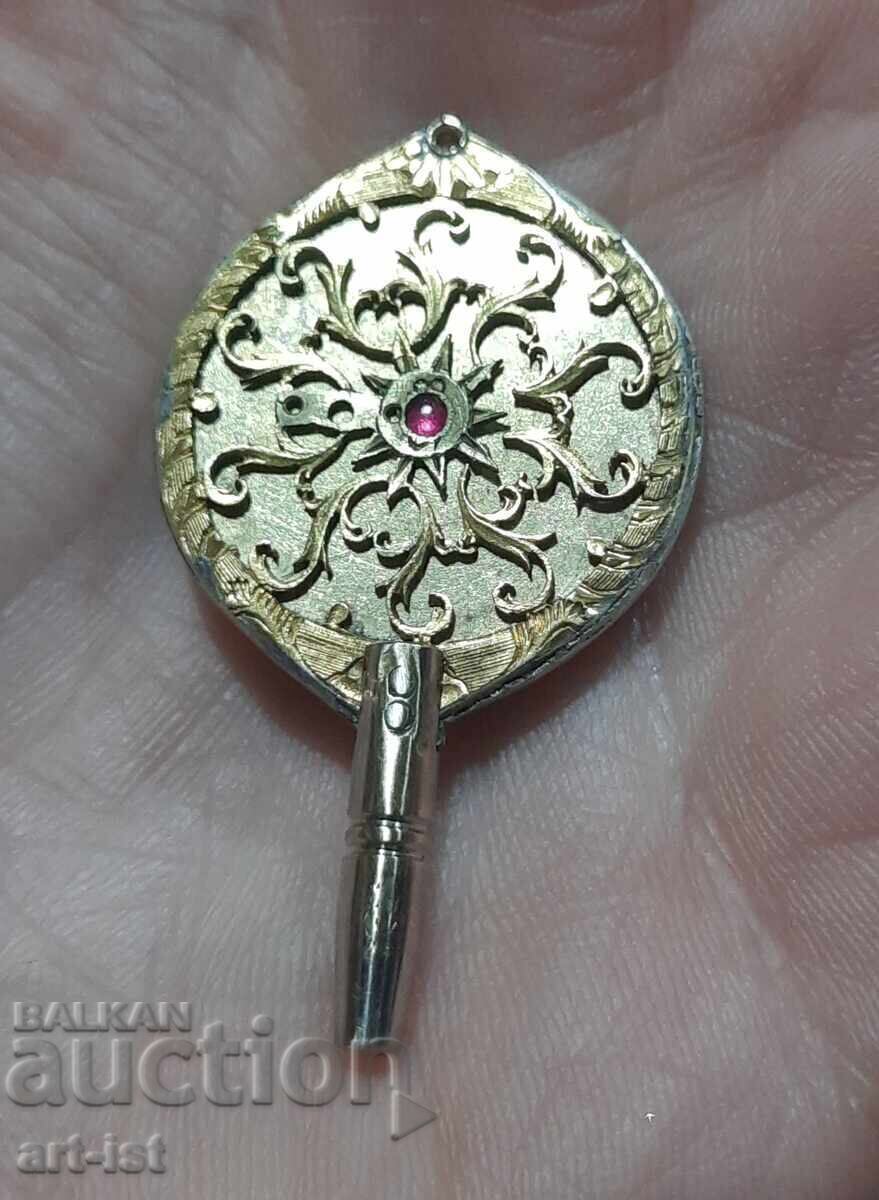 Cheie pentru ceas de buzunar pentru Priory Basc realizată manual