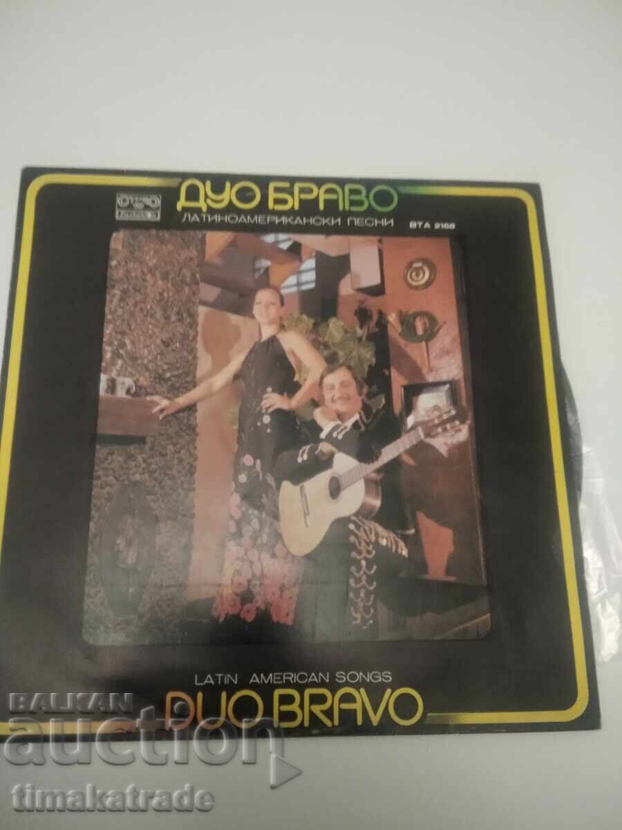 Placa VTA 2168 Duo Bravo. Cântece latino-americane
