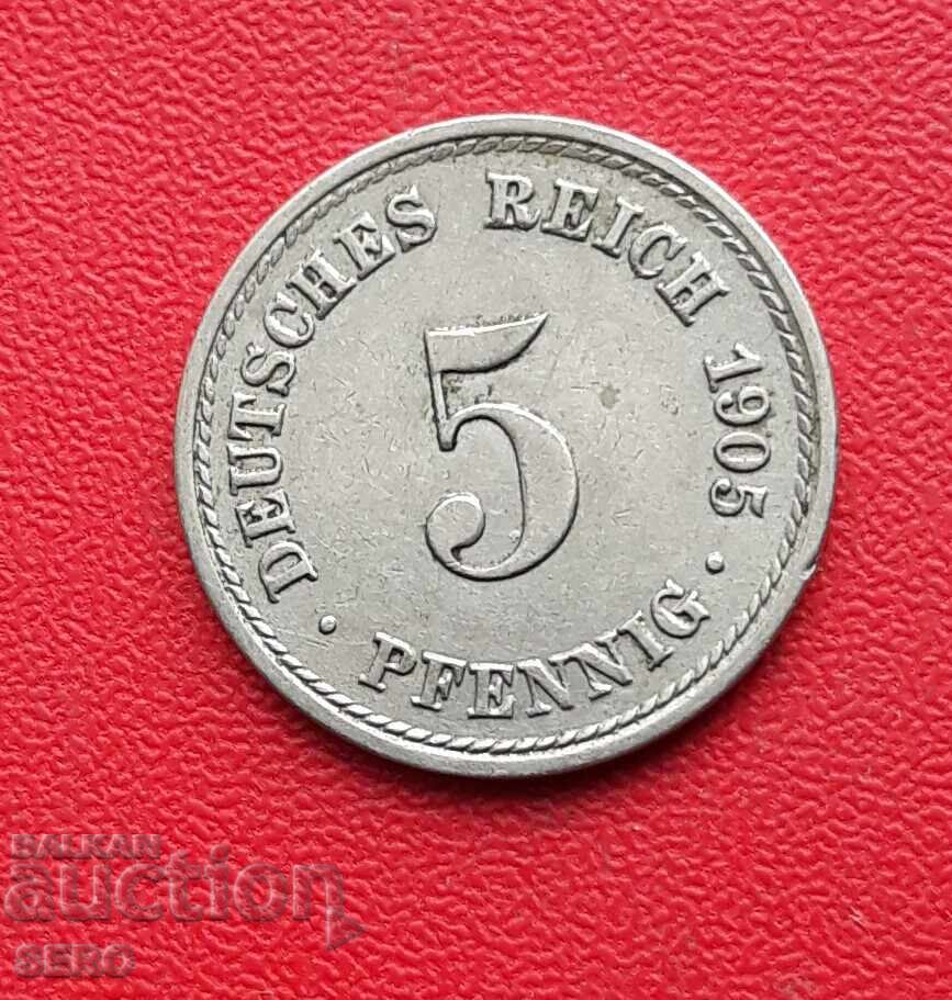 Germany-5 pfennig 1905 A-Berlin