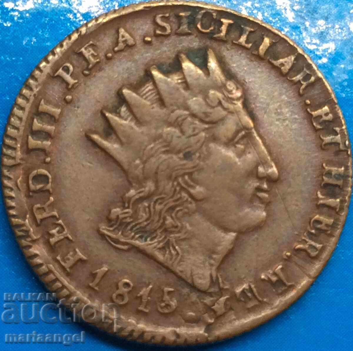 2 Grani 1815 Italy Palermo Ferdinando of Bourbon