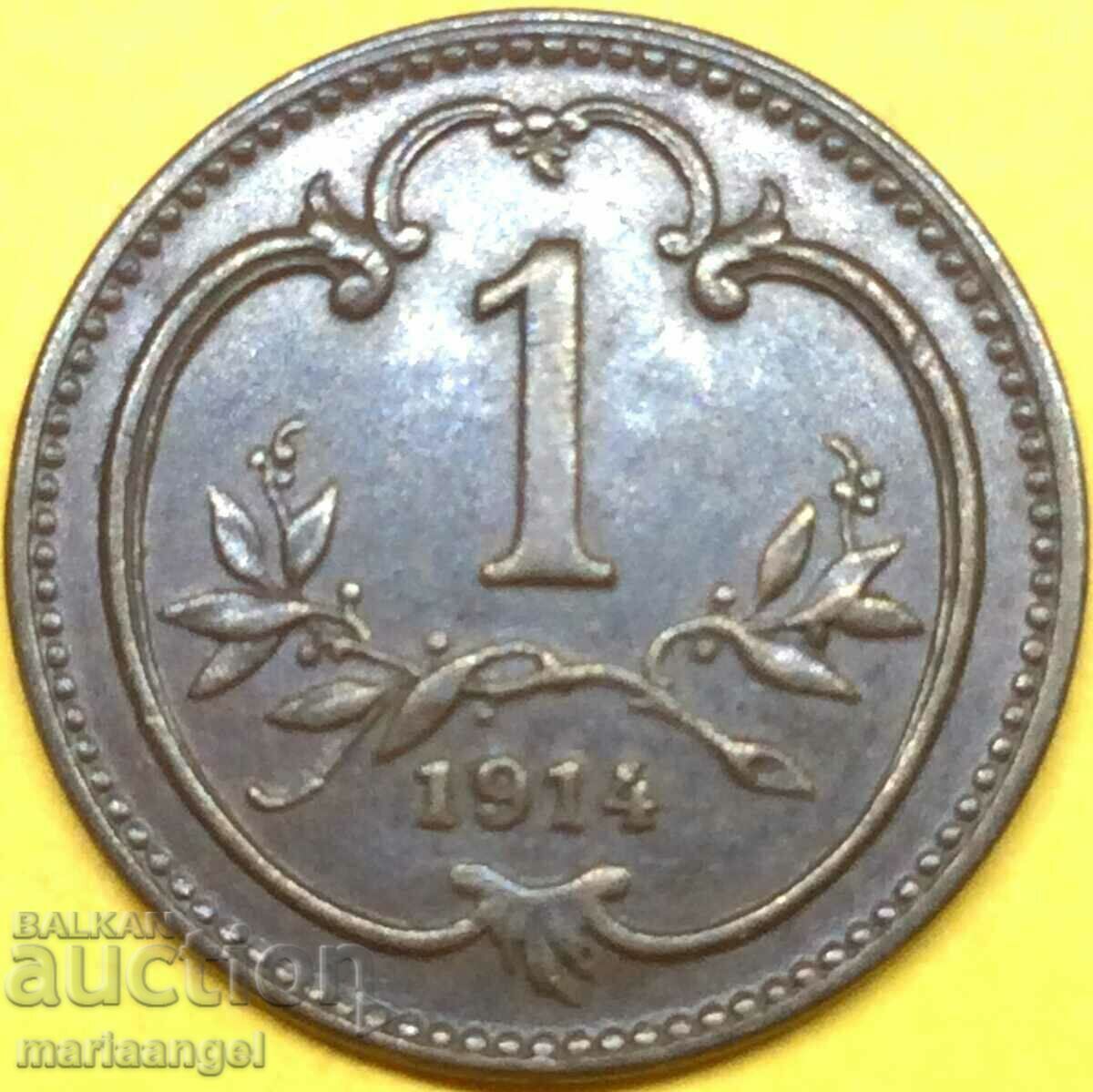 1 Heller 1914 Austria