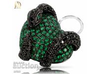 Pandantiv nou unic din aur cu diamante naturale de 2,90 ct