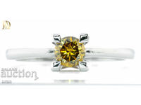 New Gold Ring with 0.50ct Natural Olive Diamond