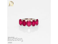 New Gold Ring with 4.38ct Natural Rubies